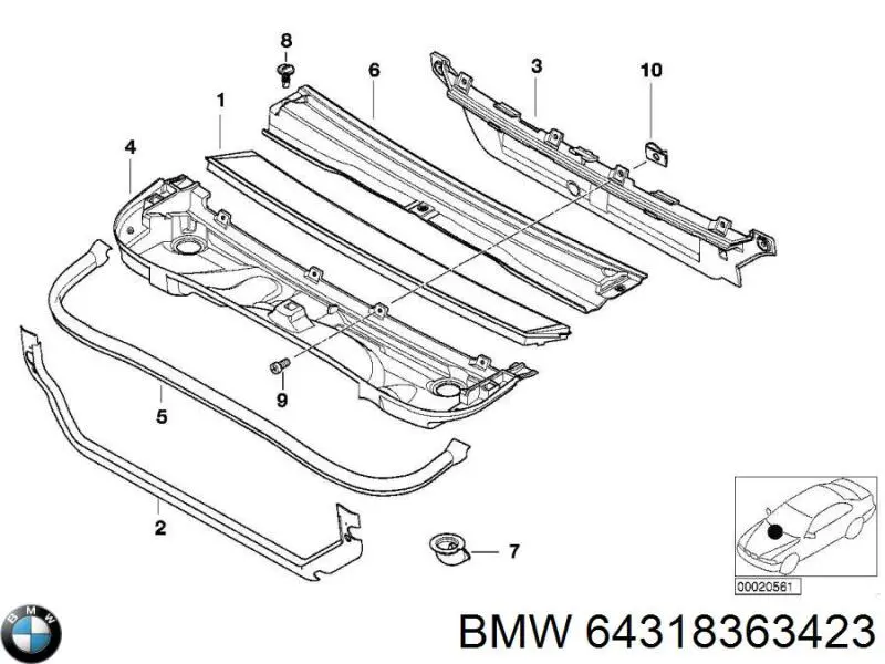 Купити 64318363423 BMW 