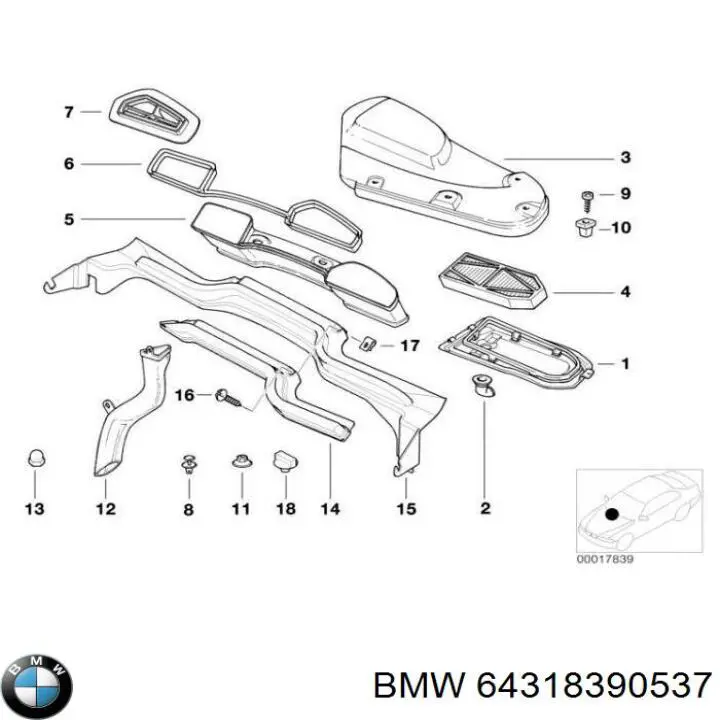 Купити 64318390537 BMW 