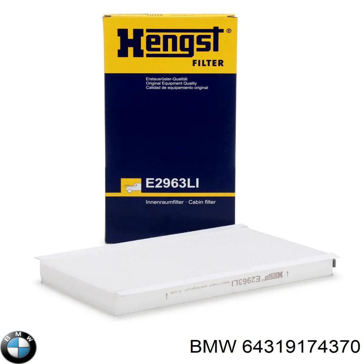 64319174370 BMW Внутрішньосалонний фільтр