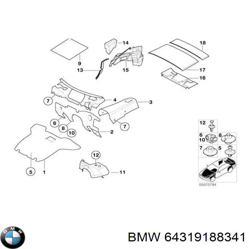  BMW 64319188341 ціна, від 5.45 USD