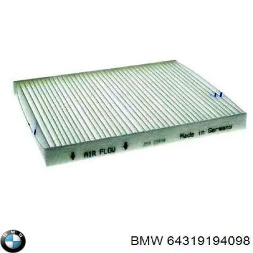 Фільтр салону 64319194098 BMW