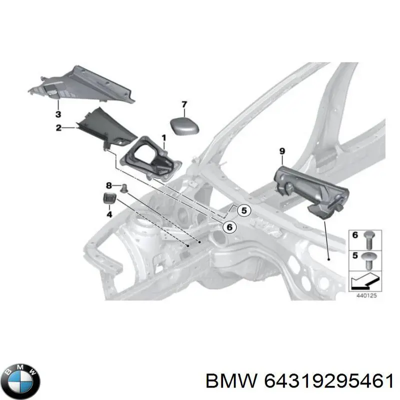  BMW 64319295461 ціна, від 4.94 USD