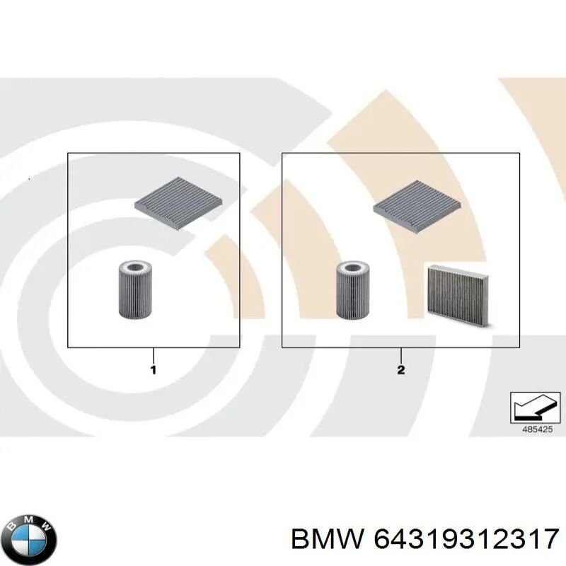 Фільтр повітряний обігрівача BMW 64319312317 ціна, від 15.14 USD