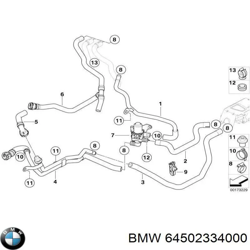  BMW 64502334000 ціна, від 316.73 USD