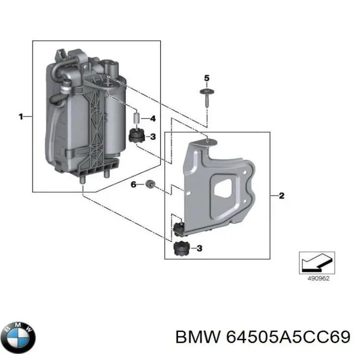 Конденсатор кондиціонера BMW 64505A5CC69 ціна, від 304.06 USD