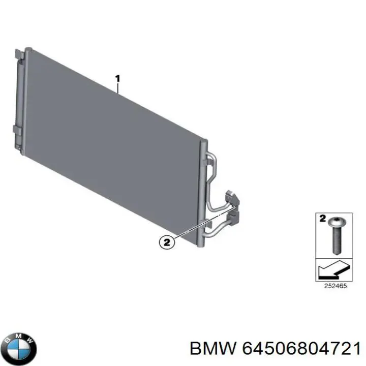 Купити 64506804721 BMW Радіатор системи охолодження кондиціонера