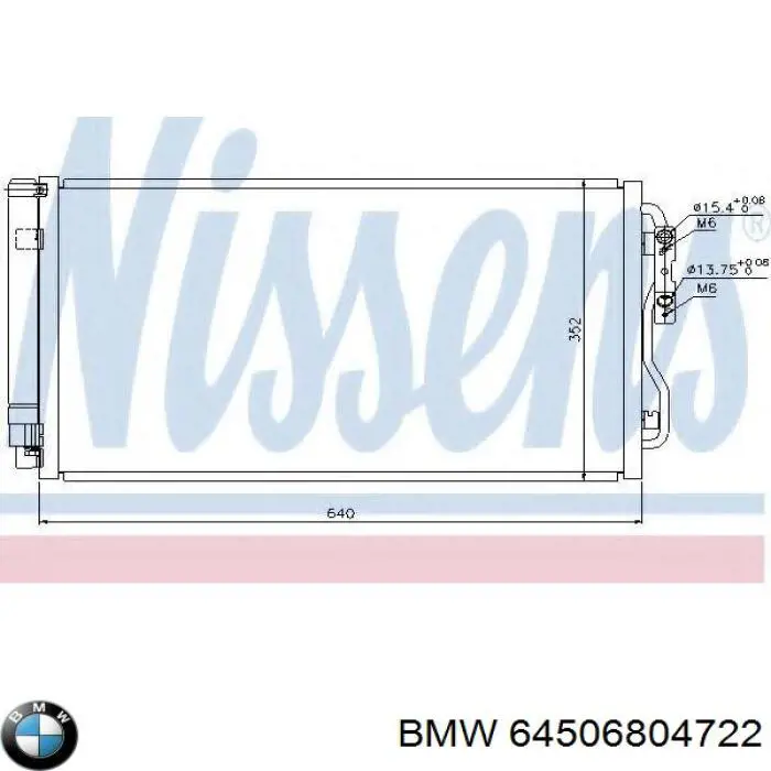 Купити 64506804722 BMW Радіатор системи охолодження кондиціонера