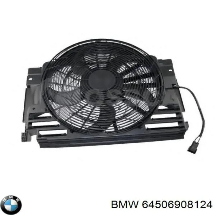 Купити 64506908124 BMW Дифузор радіатора кондиціонера, в зборі з крильчаткою і двигуном