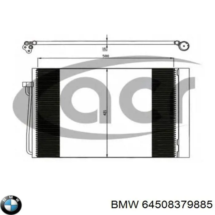 Конденсатор кондиціонера BMW 64508379885 ціна, від 63.33 USD