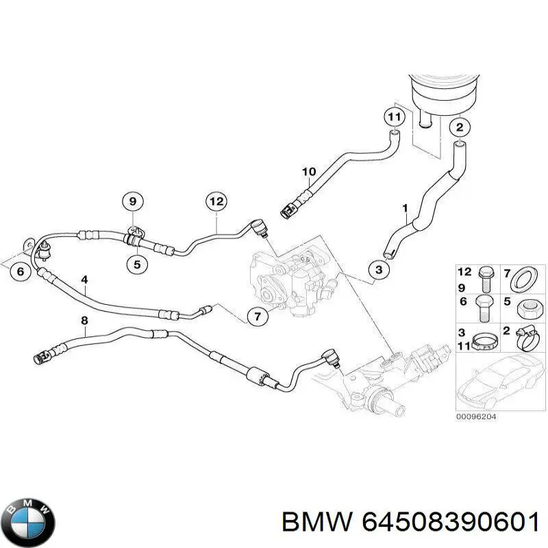 Кільце ущільнювальне трубки кондиціонера BMW 64508390601 ціна, від 1.88 USD
