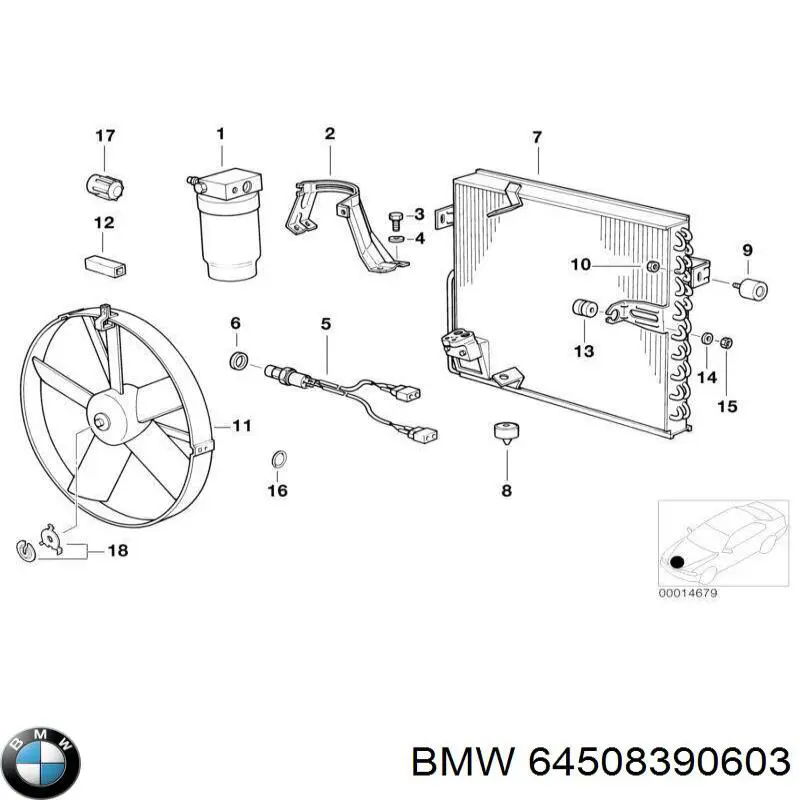 Купити 64508390603 BMW Кільце ущільнювальне трубки кондиціонера