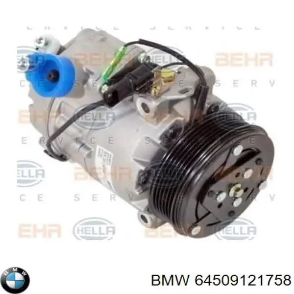 Компресор системи кондиціювання BMW 64509121758 ціна, від 427.59 USD