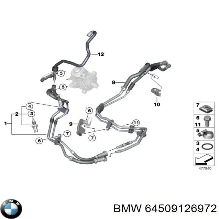  BMW 64509126972 ціна, від 15.15 USD