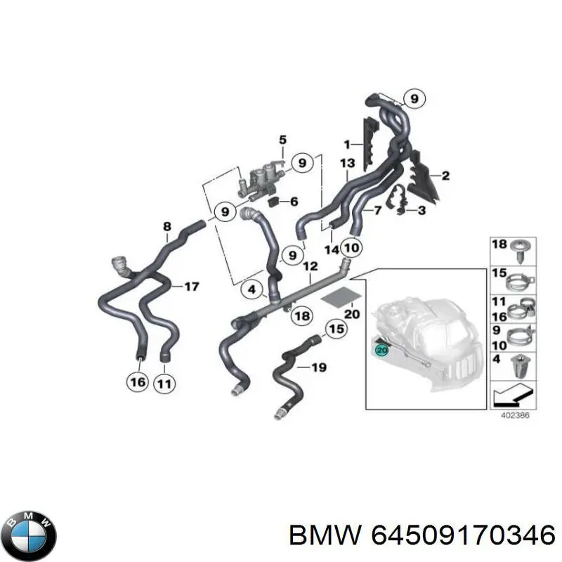  BMW 64509170346 ціна, від 35.47 USD