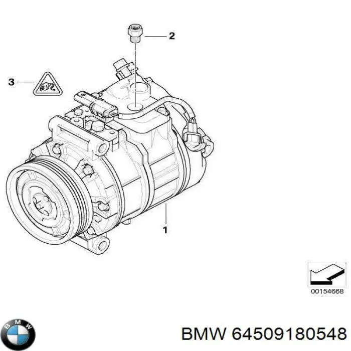 Компресор системи кондиціювання BMW 64509180548 ціна, від 244.66 USD
