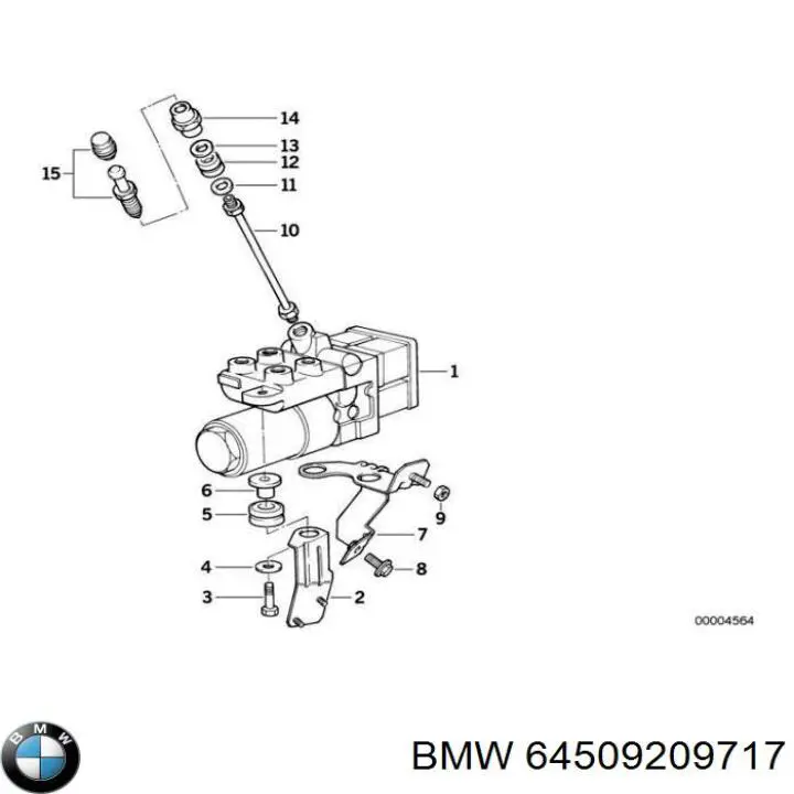 Шланг кондиціонера, від випарника до компресора BMW 64509209717 ціна, від 49.66 USD
