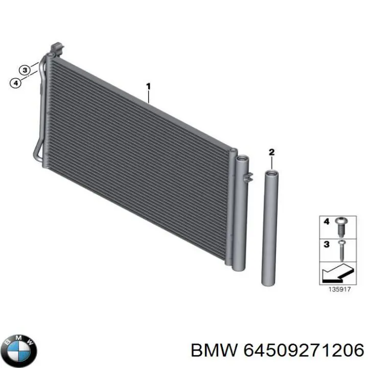 Купити 64509271206 BMW Радіатор системи охолодження кондиціонера