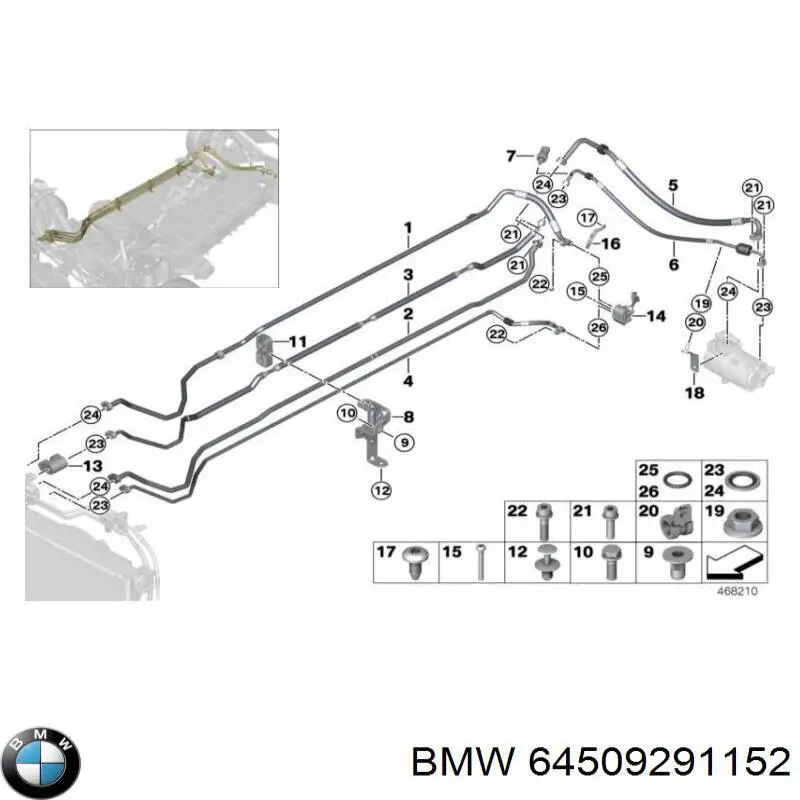  BMW 64509291152 ціна, від 42.89 USD