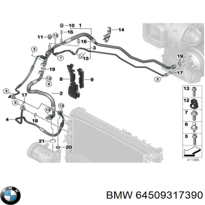  BMW 64509317390 ціна, від 126.69 USD