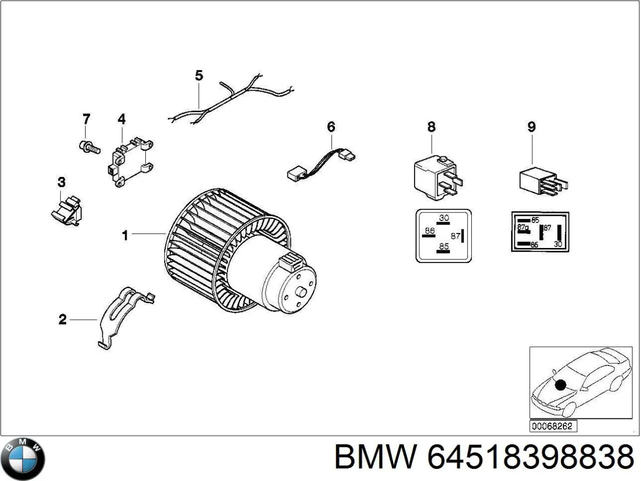  BMW 64518398838 ціна, від 20.14 USD