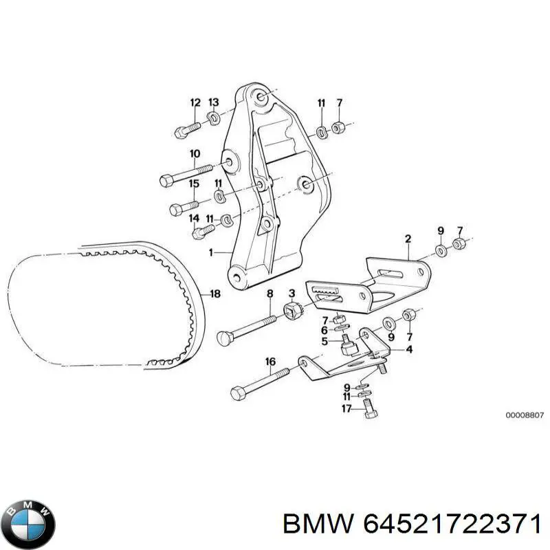 64521722371 BMW ремінь приводний, агрегатів
