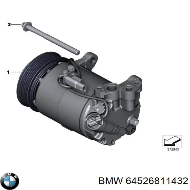 Компресор кондиціонера 64526811432 BMW