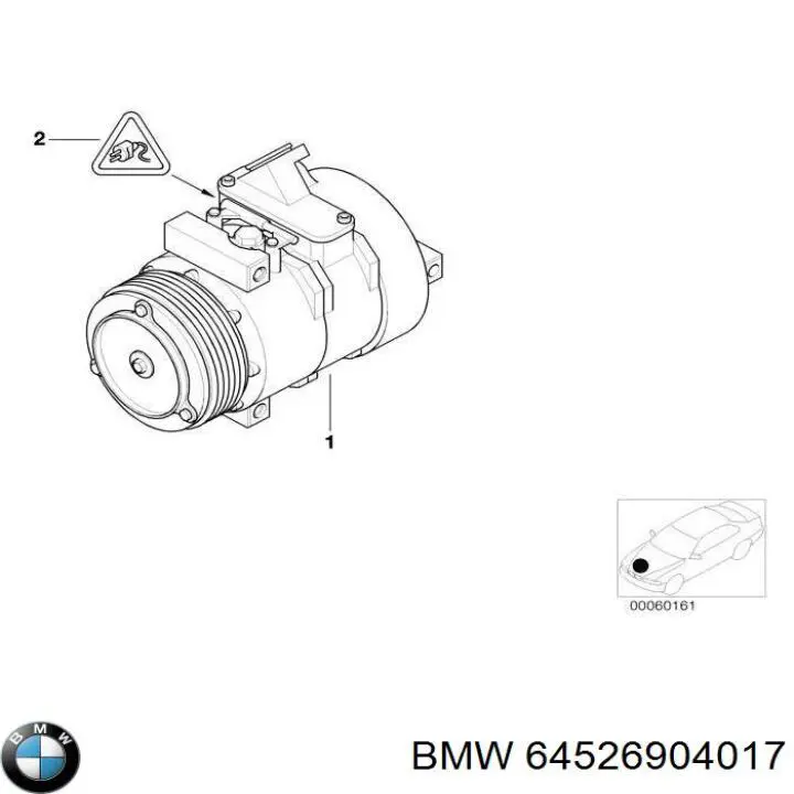 Компресор кондиціонера 4472009791 BMW