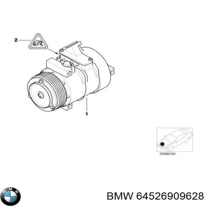 Компресор кондиціонера 64526909628 BMW