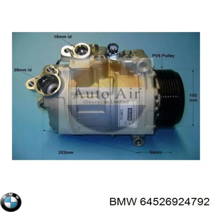 64526924792 BMW компресор кондиціонера