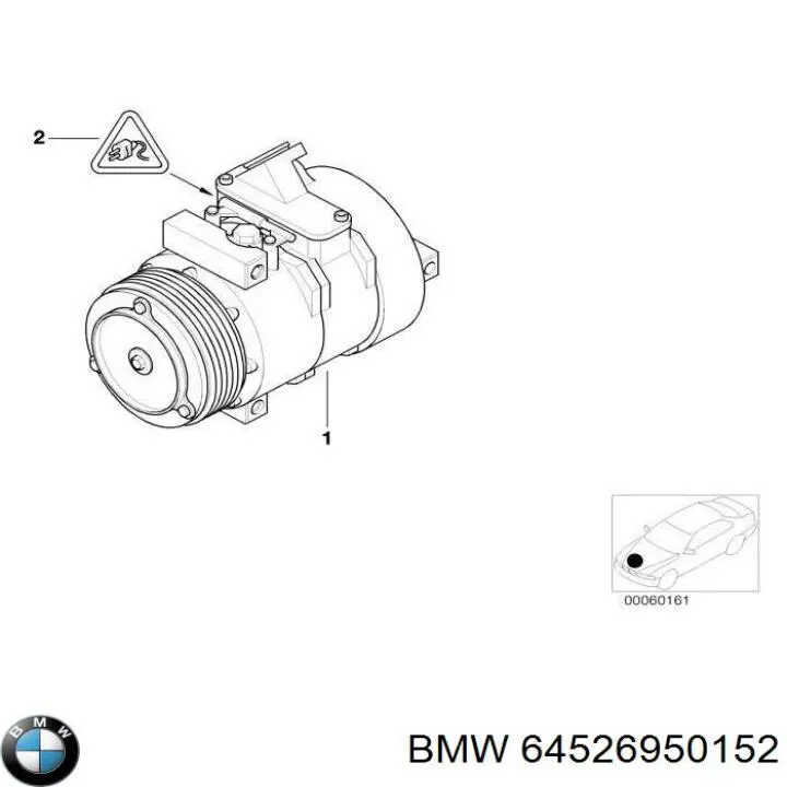 Компресор кондиціонера 64526950152 BMW