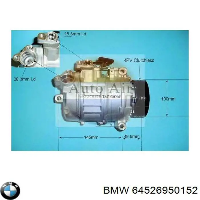 64526950152 BMW компресор кондиціонера