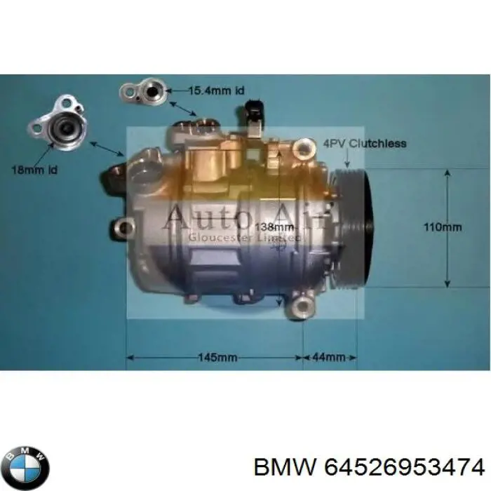 64526953474 BMW компресор кондиціонера