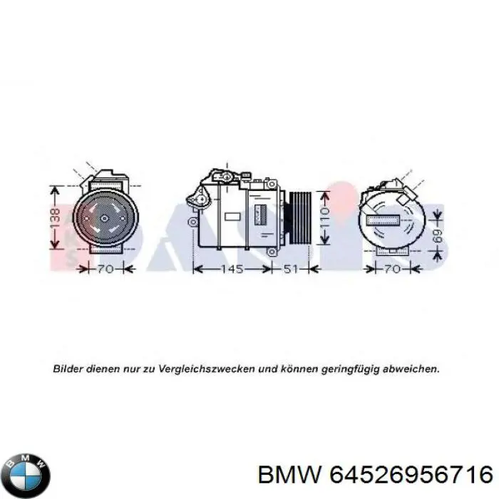 Купити 64526956716 BMW Компресор кліматичної установки