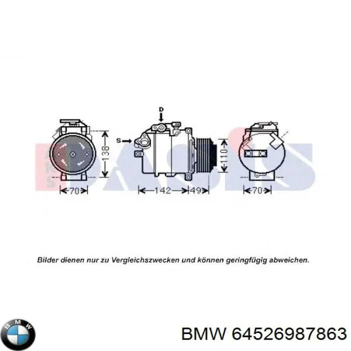 64526987863 BMW Компресор холодоагенту