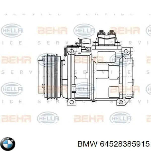 Компресор кондиціонера 64528385915 BMW