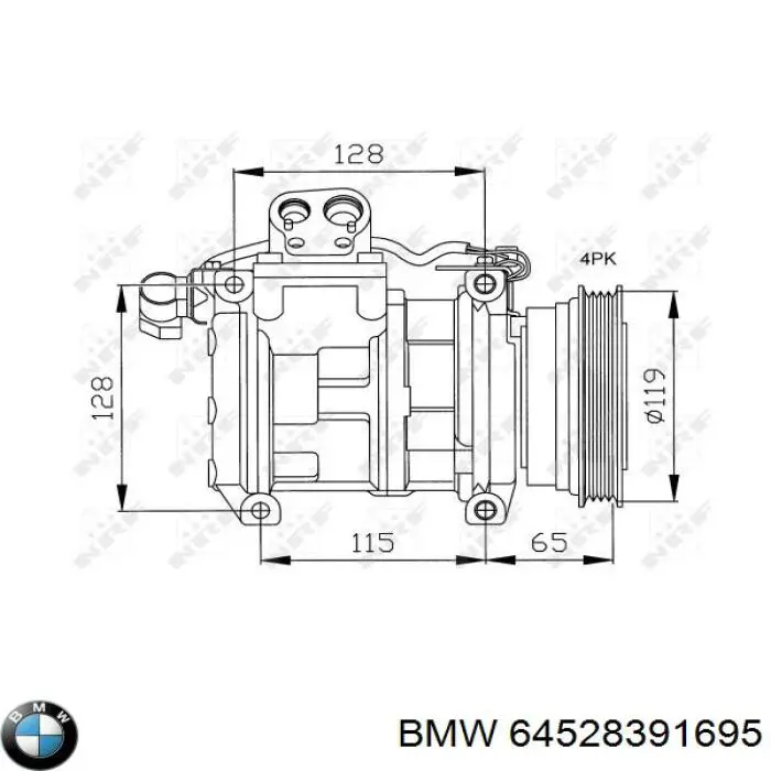 Купити 64528391695 BMW Компресор кліматичної установки