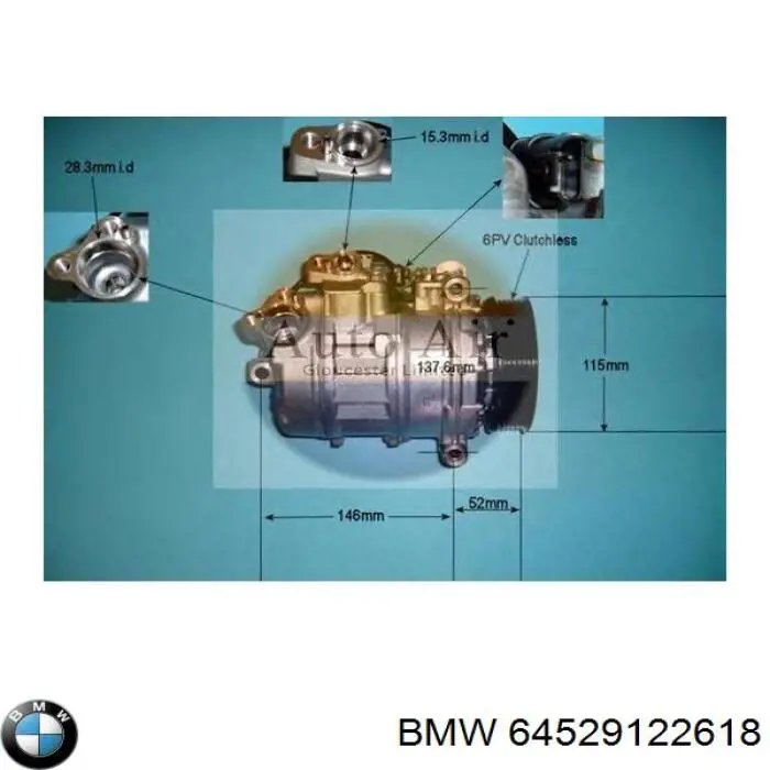 64529122618 BMW компресор кондиціонера