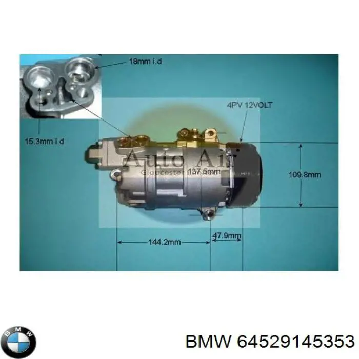 64529145353 BMW компресор кондиціонера