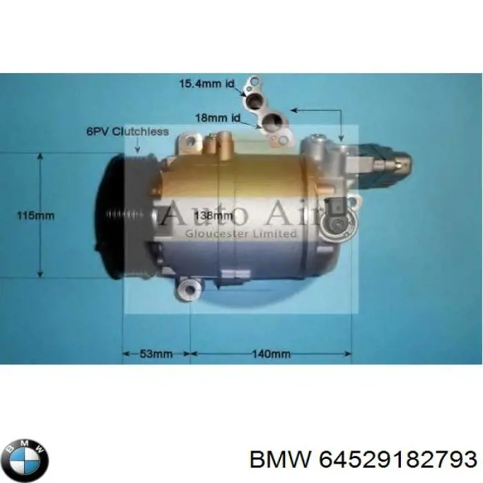 Компресор кондиціонера 64529182793 BMW