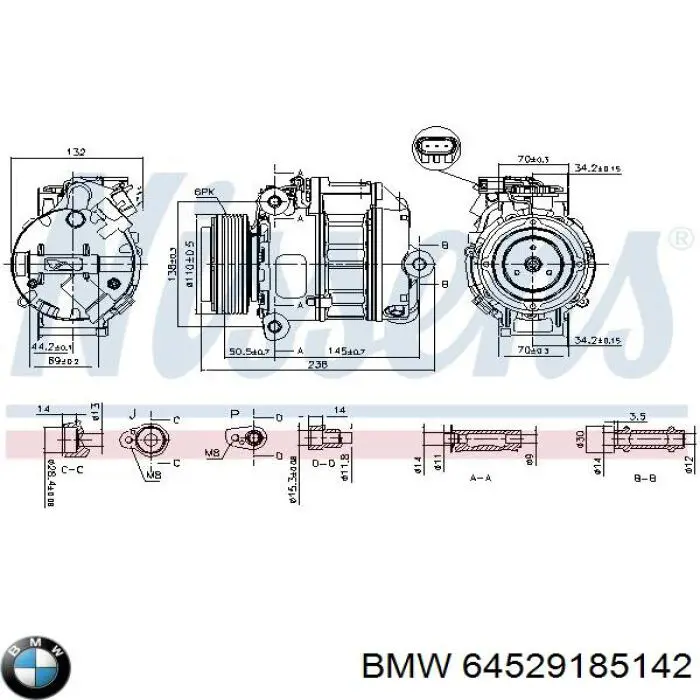 64529185142 BMW Компресор холодоагенту