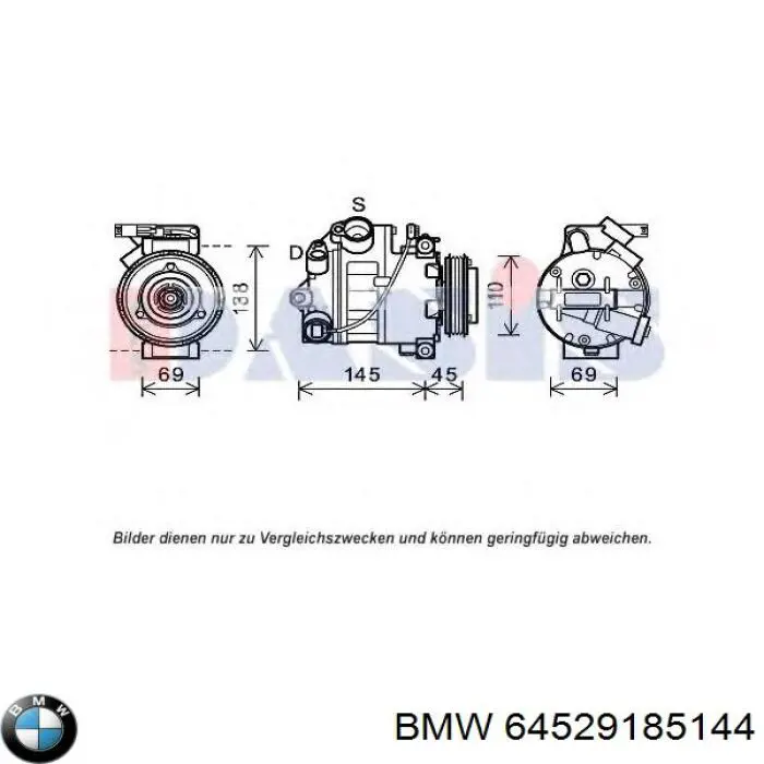 64529195976 BMW Компресор холодоагенту