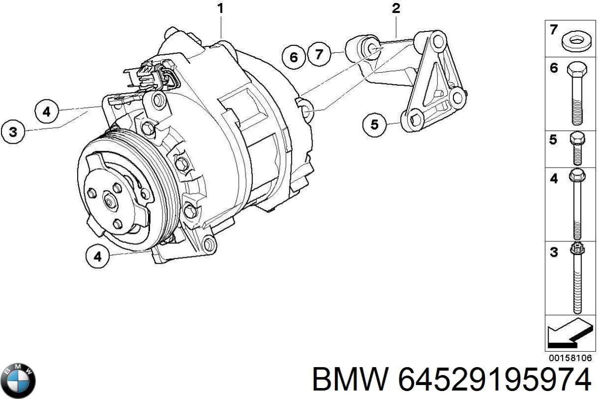Купити 64529195974 BMW Компресор кліматичної установки