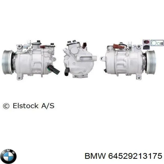 Компресор системи кондиціювання BMW 64529213175 ціна, від 118.51 USD