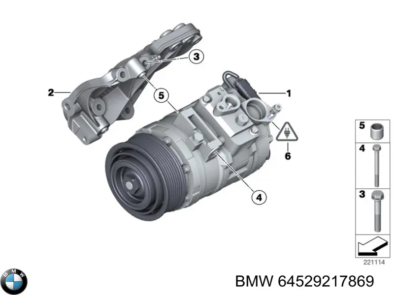 Компресор кондиціонера 9217869 BMW