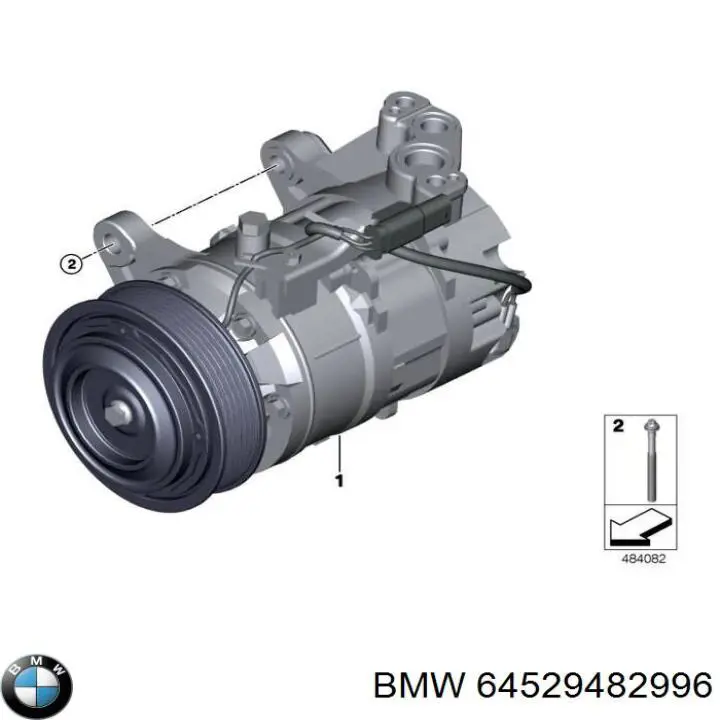 Газ-холодоагент BMW 64529482996 ціна, від 491.57 USD