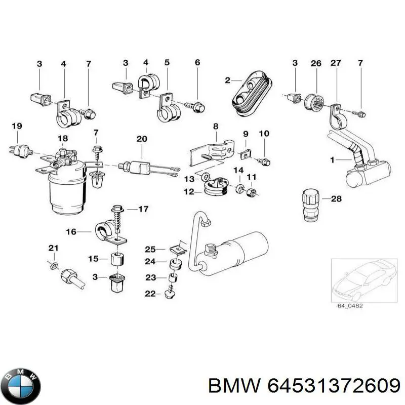 BMW 64531372609 ціна, від 52.86 USD