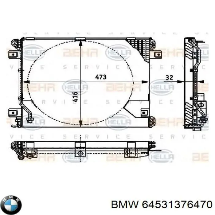 64531376470 BMW Конденсатор