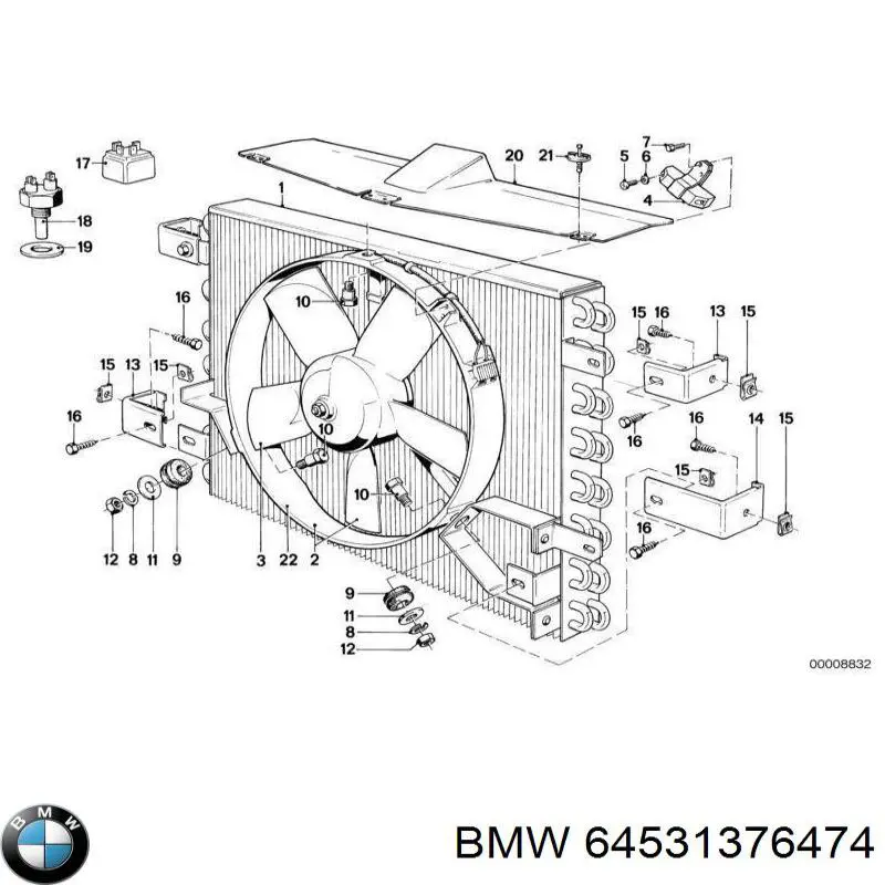 Конденсатор кондиціонера BMW 5 седан (E28) (1980 - 1990) ціна, від 255.35 USD