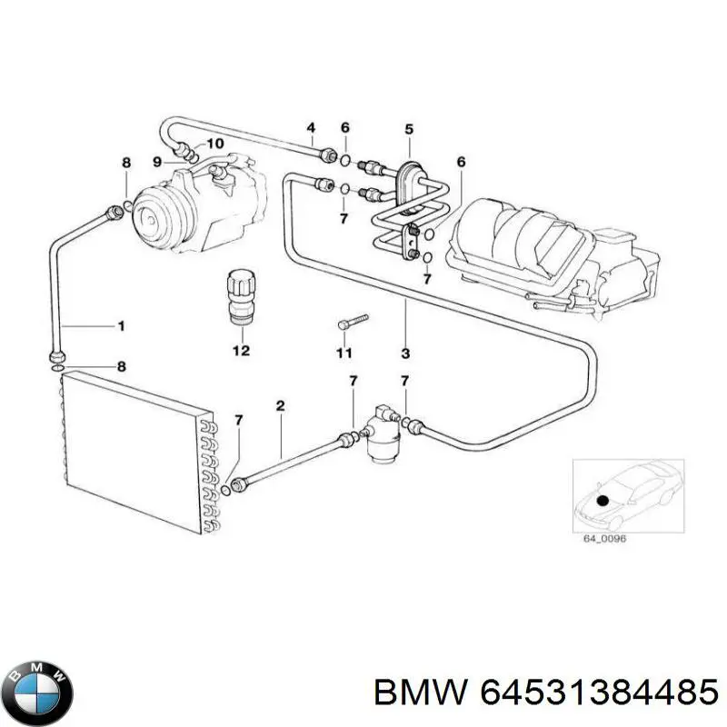 Купити 64531384485 BMW 