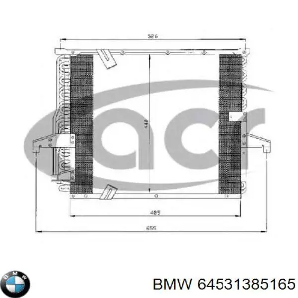 64531385165 BMW радіатор кондиціонера